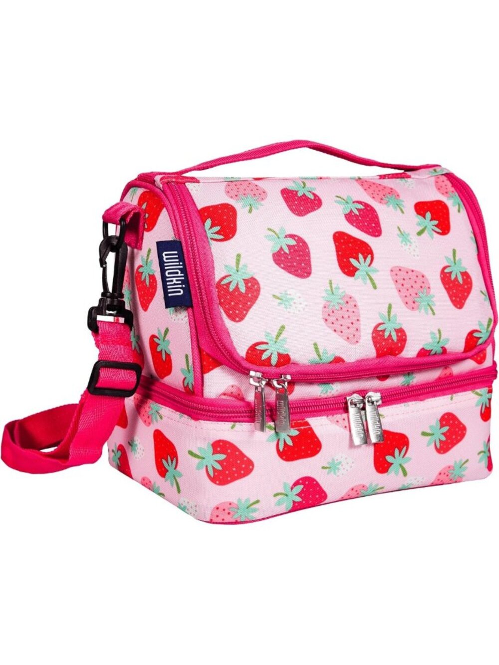 Stylish Strawberry Two Compartment Lunch Bag - Insulated, Durable & Fun Design
